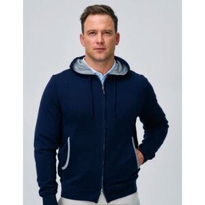 NEW Fairway & Greene Merino Wool Hooded Golf Jacket Mens Size M Luxury Resort